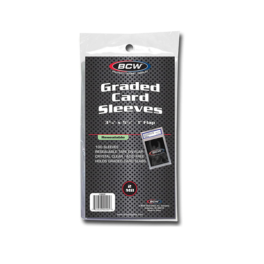 BCW Resealable Graded Card Sleeves (100 Sleeves)
